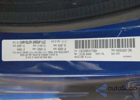 2012 Dodge Avenger Se from USA, damaged, VIN 1C3CDZAB5CN173384